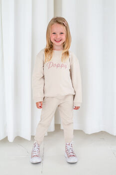 Child's Personalised Embroidered Italic Name Sweatshirt Jumper, 4 of 11