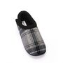 Cliff Grey Navy Check Mens Slippers/Indoor Shoes, thumbnail 7 of 8