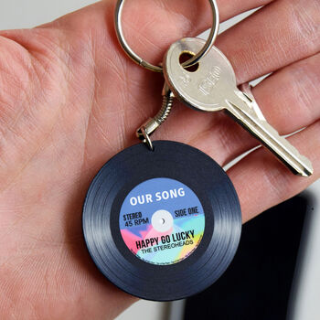 'Our Song' Personalised Vinyl Record Keyring, 6 of 7