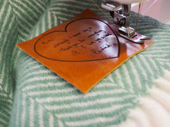 Personalised Wool Throw Engraved With Corinthians 13, 12 of 12
