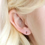 Sterling Silver Ladybird Stud Earrings, thumbnail 2 of 4