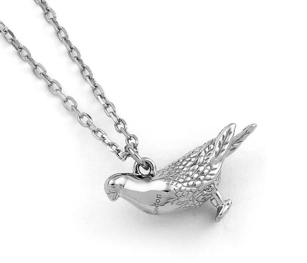 Personalised Racing Pigeon Sterling Silver Necklace By Mylee London