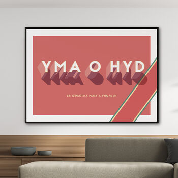 Wales Football 'Yma O Hyd' Typographic Poster, 3 of 7