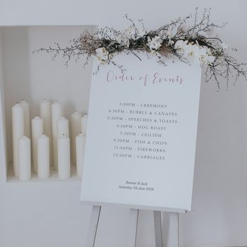 Love Story Order Of The Day Sign, 2 of 4