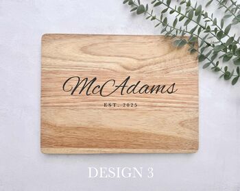 Personalised Wooden Chopping Board – Custom Engraved Kitchen Board Gift, 4 of 7
