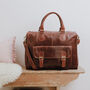 Brown Leather Women's Luxury Travel Bag, thumbnail 1 of 5