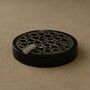Black Marble Ashtray With Laser Cut Steel Lid, thumbnail 1 of 5