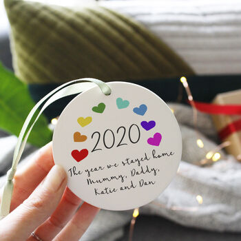 2020 Rainbow Lockdown Memory Ceramic Decoration, 3 of 8