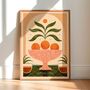 Clementines Citrus Fruit Bowl Art Print Poster, thumbnail 1 of 4