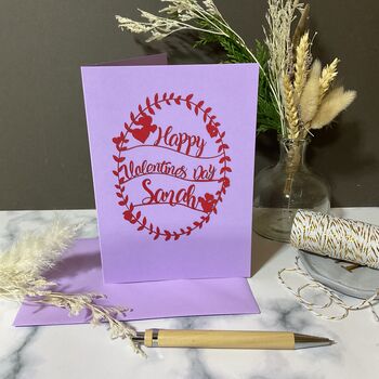 Personalised Papercut Valentines Card, 3 of 9
