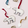 Personalised Polar Bear Christmas Decoration, thumbnail 2 of 6