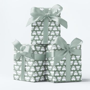 Paw Prints Gift Wrapping Paper – Adorable And Eco Friendly, 3 of 11