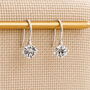 Tiny Sterling Silver Cubic Zirconia Drop Earrings, thumbnail 1 of 12