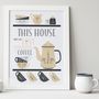 Personalised Scandi Coffee Lovers Family Print, thumbnail 3 of 5