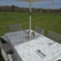 Sage And Stem Outdoor Garden Tablecloth With Parasol Hole, thumbnail 3 of 5