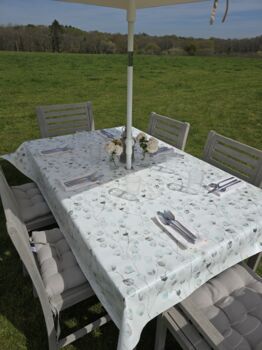 Sage And Stem Outdoor Garden Tablecloth With Parasol Hole, 3 of 5