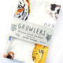 'Growlers' Illustrated Animal Tea Towel, thumbnail 2 of 4