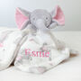 Personalised Pink Ears Elephant Comforter Blanket Set, thumbnail 3 of 8