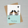 Personalised Cats Heart Balloon Greeting Card, thumbnail 1 of 4