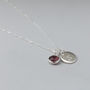 Sterling Silver Personalised Birthstone Necklace, thumbnail 1 of 6