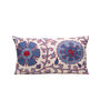 Edelweiss Snow Silk Suzani Cushion Double Sided Ikat, thumbnail 2 of 5