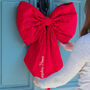 Personalised Christmas Red Corded Door Bow, thumbnail 2 of 4