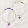 Sterling Silver Flower And Gemstone Stretch Bead Bracelet, thumbnail 1 of 12