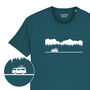 Classic Camper Van Mountains Organic T Shirt, thumbnail 1 of 3