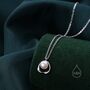 Genuine Freshwater Pearl Mobius Circle Pendant Necklace, thumbnail 7 of 11