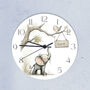 Jungle Themed Nursery Clock With Baby Elephant, thumbnail 3 of 6