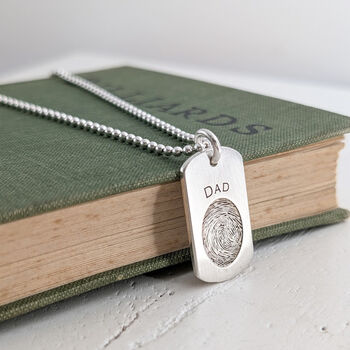 Silver Fingerprint Dog Tag, 4 of 6