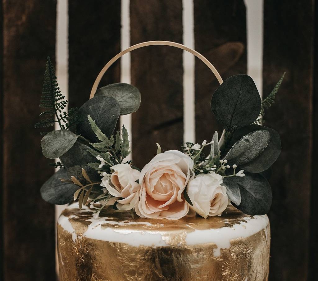 floral cake topper by gypsy rose vintage