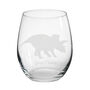 Personalised Triceratops Engraved Glass, thumbnail 3 of 5