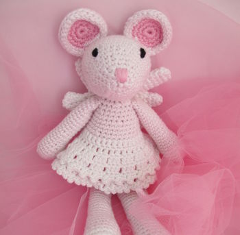Hand Crochet Angel Mouse, 4 of 4