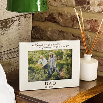 Personalised Dad Memorial Photo Frame Sympathy Gift, 6 of 9