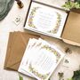 Spring Flowers Flat Evening Wedding Invitations, thumbnail 1 of 7