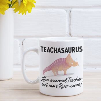 Personalised Teacher Dinosaur Mug, 2 of 3