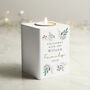 Personalised Christmas Foliage White Tealight Holder, thumbnail 3 of 4