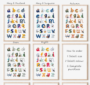 Lowercase Animal Alphabet Print, 3 of 11