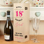 Personalised Birthday Hinged Wooden Bottle Gift Box, thumbnail 1 of 3