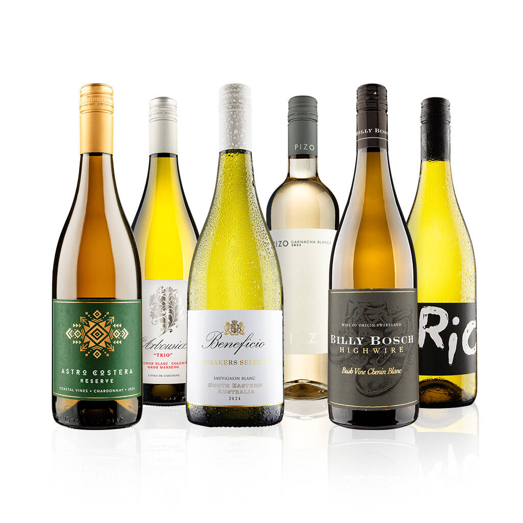 Six Bottle White Wine Gift Case