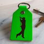 Golf Key Ring In Leather, thumbnail 8 of 12