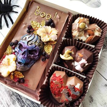 Personalised Chocolate Skull, Halloween 'Boo' Treat, 3 of 9