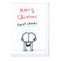 Sweet Cheeks Christmas Card, thumbnail 2 of 2