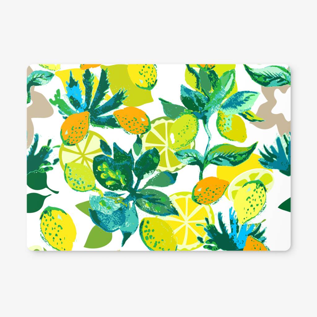 Placemats With Spanish Citrus Garden Design By Geo Journey