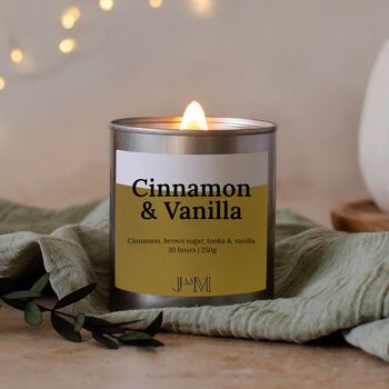 Cinnamon And Vanilla Wood Wick Candle, 3 of 7