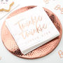 Rose Gold Foiled Twinkle Twinkle Baby Shower Napkins, thumbnail 1 of 3
