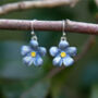 Forget Me Not Blue Flower Drop Earrings, thumbnail 1 of 5