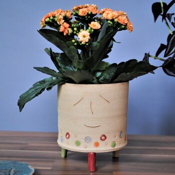 Personalised Happy Colours Smiley Face Planter, 6 of 8