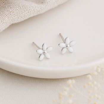 Sterling Silver Daisy Micro Stud Earrings – 4mm, 2 of 6